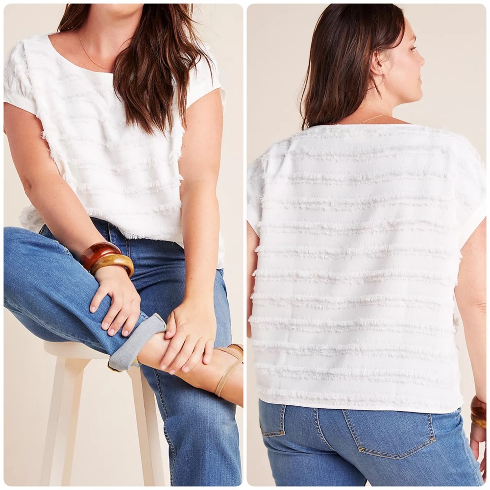 Anthropologie Maeve Barton Textured Blouse